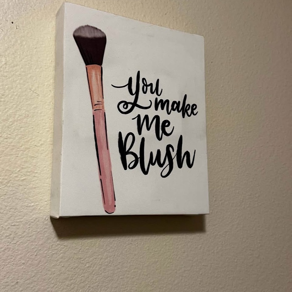 Wall Art with Makeup Brush Design